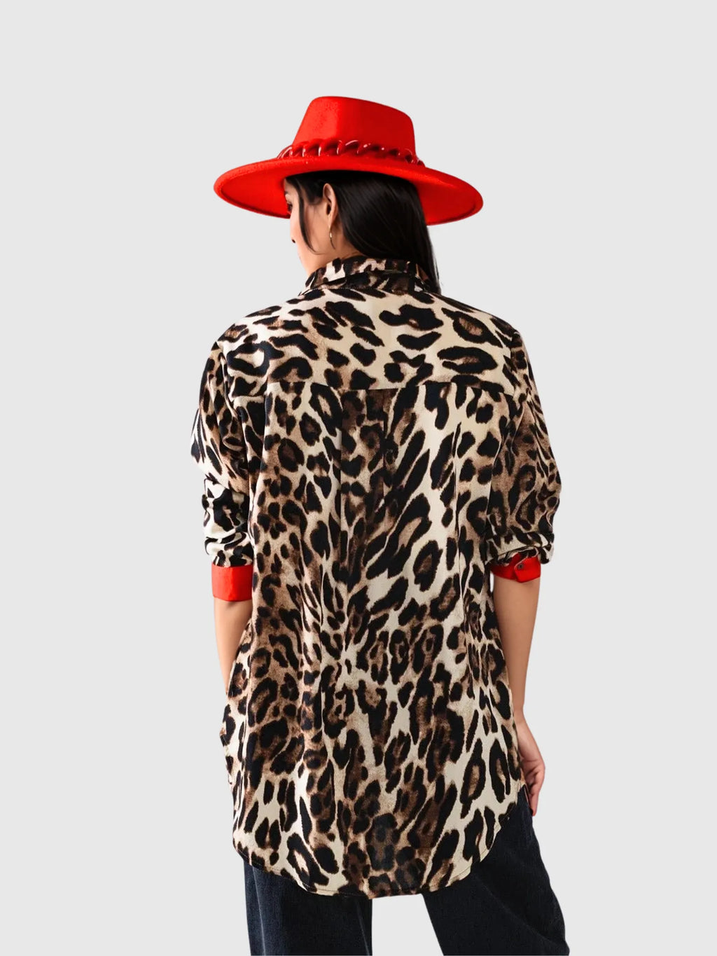 Q2 Q2 Leopard Print Shirt in S - Top | Queen Anna House of Fashion Women's Luxury Fashion