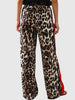 Q2 Q2 Leopard Straight Pants in S - Bottom | Queen Anna House of Fashion Women's Luxury Fashion