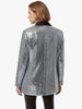 Q2 Q2 Silver Sequin Tuxedo Blazer in S - Outerwear | Queen Anna House of Fashion Women's Luxury Fashion