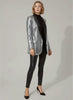 Q2 Q2 Silver Sequin Tuxedo Blazer in S - Outerwear | Queen Anna House of Fashion Women's Luxury Fashion