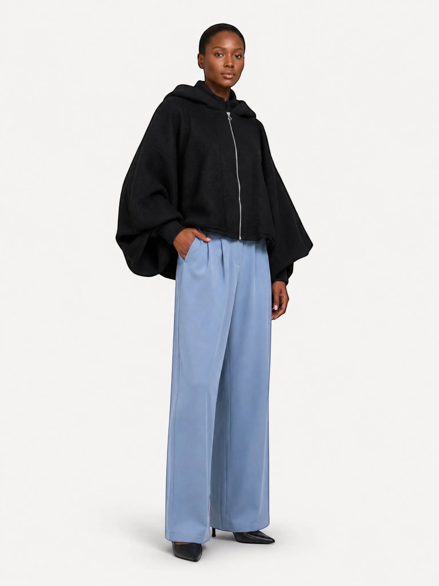 THE LNK THE LNK Short Bouclé Jacket in Black - Outerwear | Queen Anna House of Fashion Women's Luxury Fashion