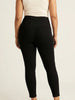 Queen Anna House of Fashion Yummie black denim shaping leggings with a high-rise waistband, back view on a model.