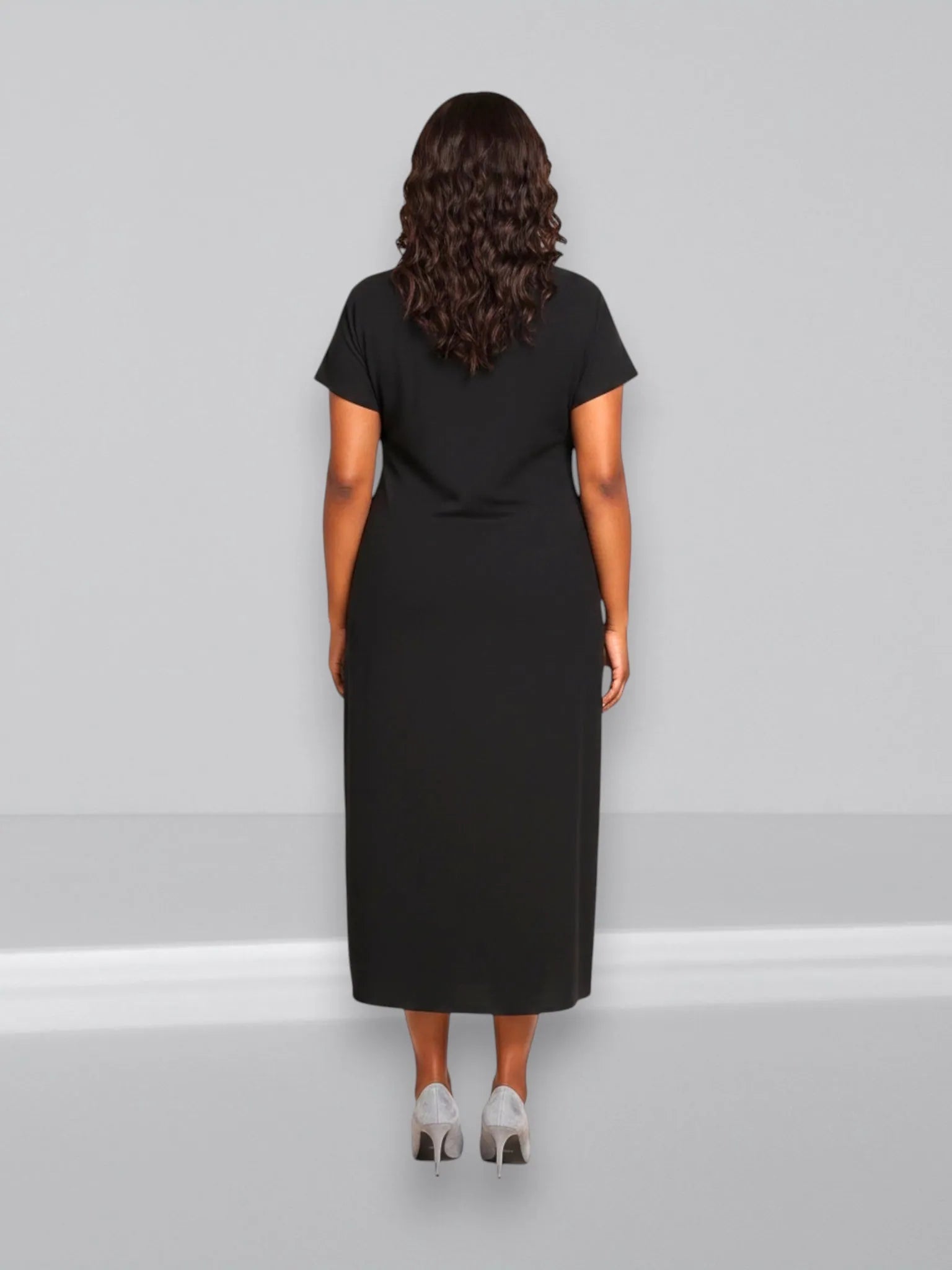 Universal Standard Universal Standard Spritz Divine Jersey Shift Dress in Black - Dress | Queen Anna House of Fashion Women's Luxury Fashion