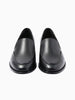 Queen Anna House of Fashion Anna Leather Loafers in black with a polished finish and clean hardware detailing.