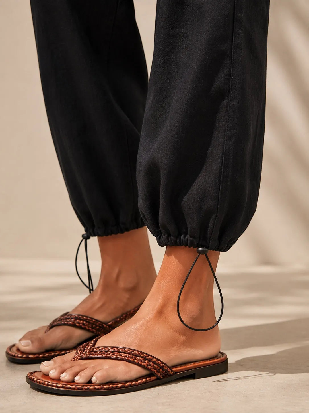 Lanhtropy Lanhtropy Cargo Linen Pants in Black - Bottom | Queen Anna House of Fashion Women's Luxury Fashion