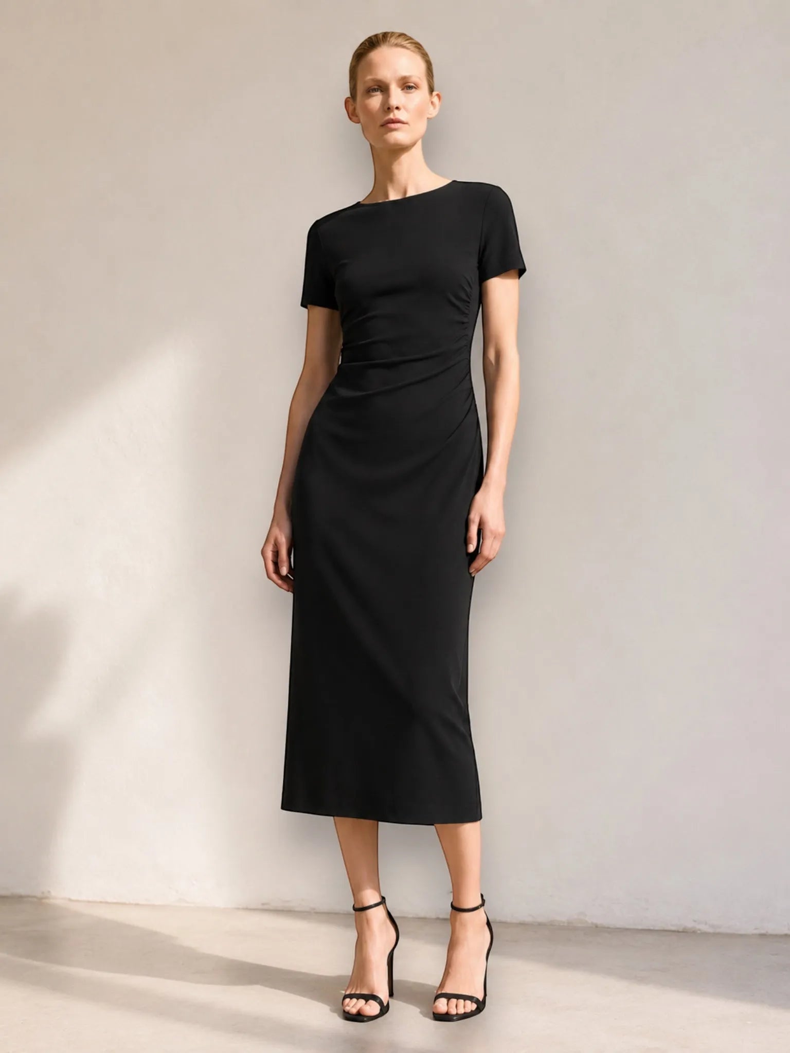 M.M.LaFleur M.M.LaFleur Glenda Fancy T-Shirt Dress in Black - Dress | Queen Anna House of Fashion Women's Luxury Fashion