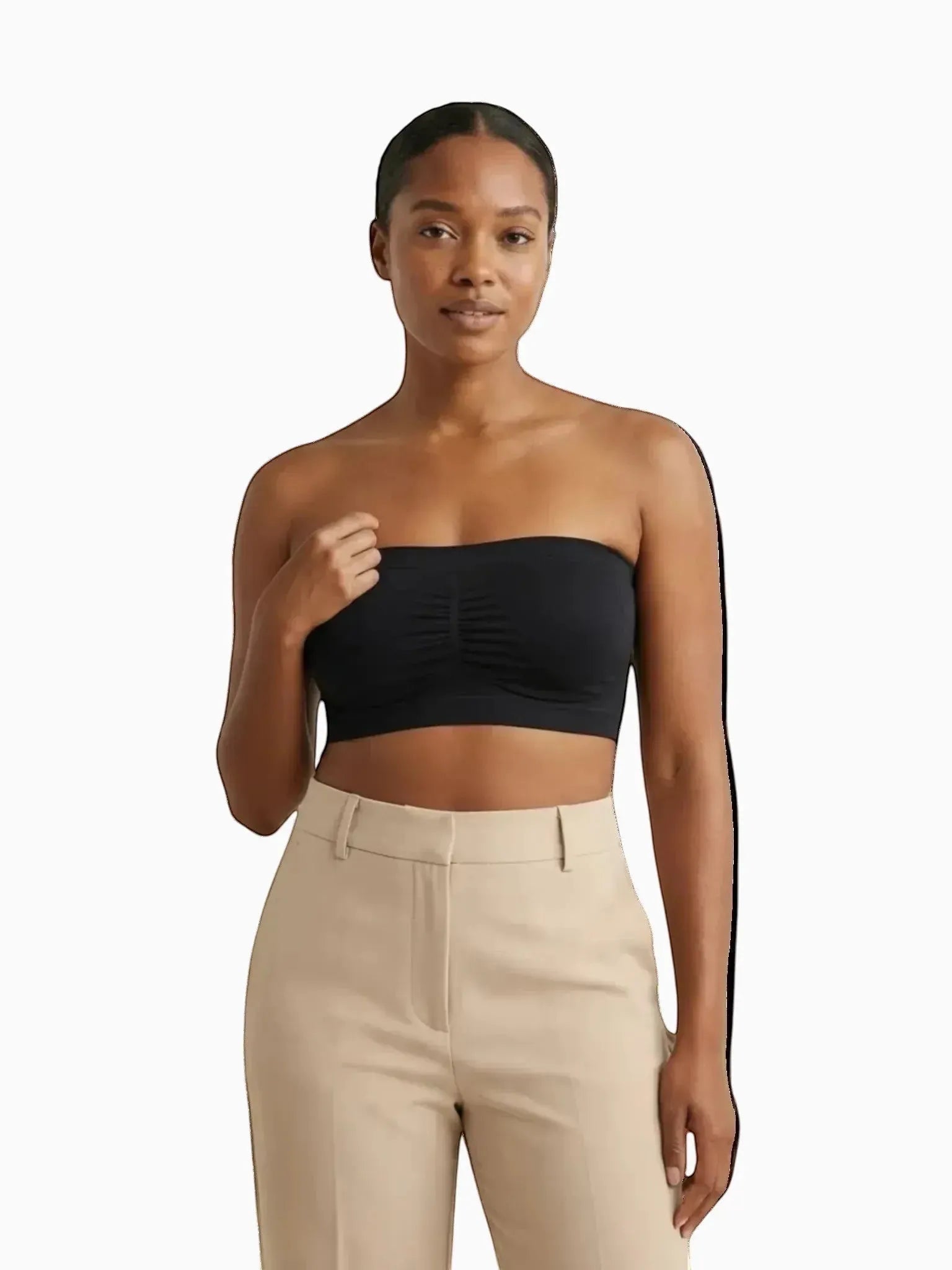 Yummie Yummie Seamless Bandeau Bra in Black - Lifestyle | Queen Anna House of Fashion Women's Luxury Fashion