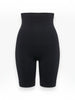 Queen Anna House of Fashion Yummie seamless black high-waist thigh shaper with targeted compression and smooth finish.