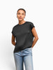 M.M.LaFleur M.M.LaFleur Didion Drape Top in Washable Silk Charmeuse in Black - Top | Queen Anna House of Fashion Women's Luxury Fashion