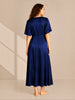 LUNYA LUNYA Washable Silk Wrap Dress in Blue - Dress | Queen Anna House of Fashion Women's Luxury Fashion