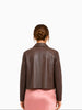 M.M.LaFleur M.M.LaFleur Nicky Vegan Leather Jacket in Brown - Outerwear | Queen Anna House of Fashion Women's Luxury Fashion