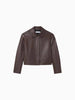 M.M.LaFleur M.M.LaFleur Nicky Vegan Leather Jacket in Brown - Outerwear | Queen Anna House of Fashion Women's Luxury Fashion