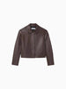 M.M.LaFleur M.M.LaFleur Nicky Vegan Leather Jacket in Brown - Outerwear | Queen Anna House of Fashion Women's Luxury Fashion