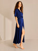 LUNYA LUNYA Washable Silk Wrap Dress in Blue - Dress | Queen Anna House of Fashion Women's Luxury Fashion