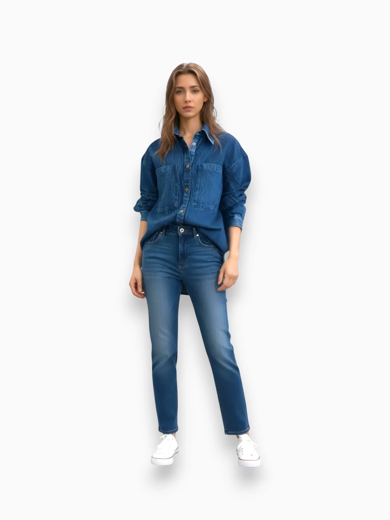 LAUDE the Label LAUDE the Label Washed Denim Boyfriend Shirt in XS - Top | Queen Anna House of Fashion Women's Luxury Fashion