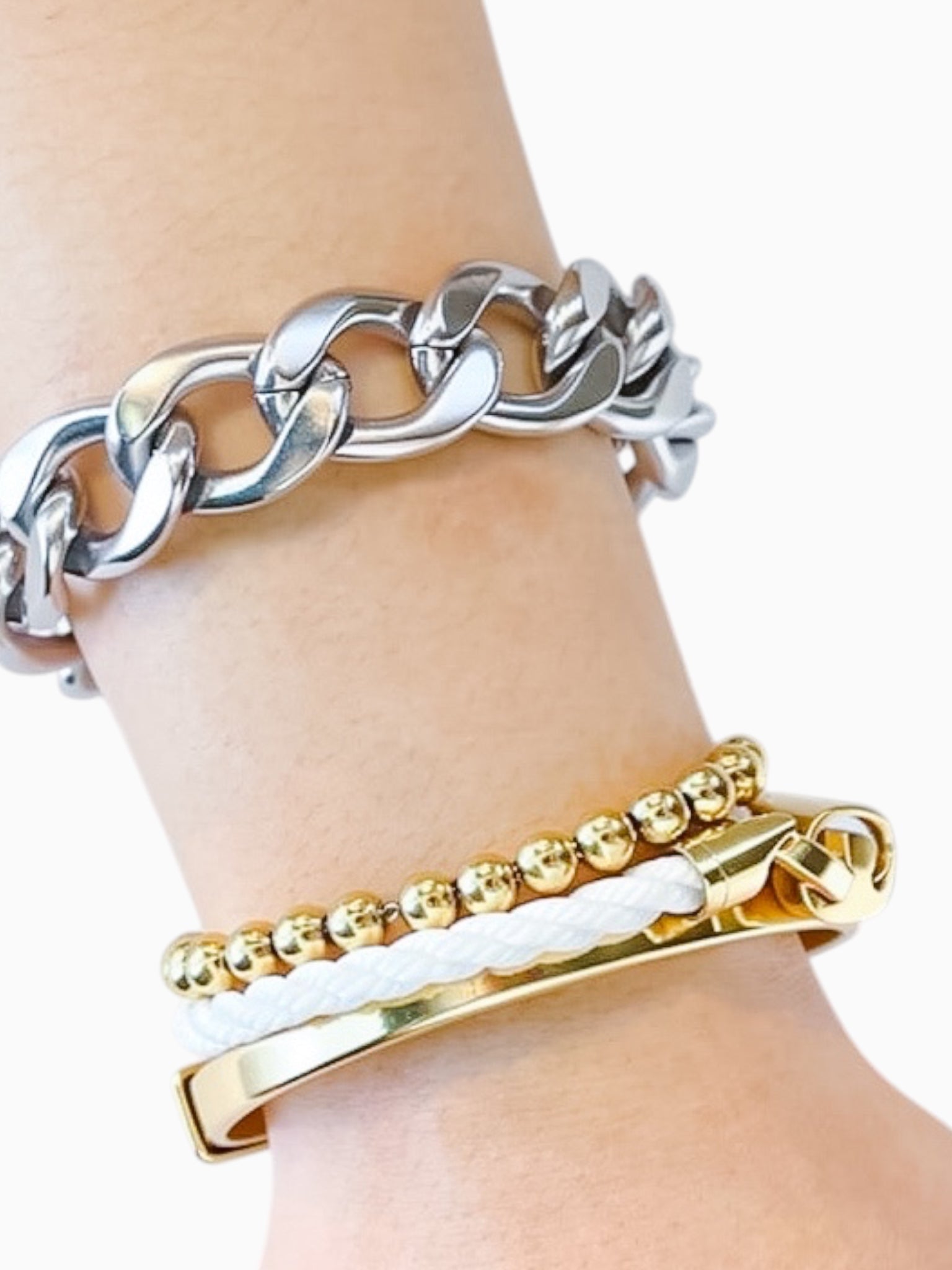 WILYMI Jewelry WILYMI Jewelry X Cuban Cuff Bracelet in Silver - Jewelry | Queen Anna House of Fashion Women's Luxury Fashion