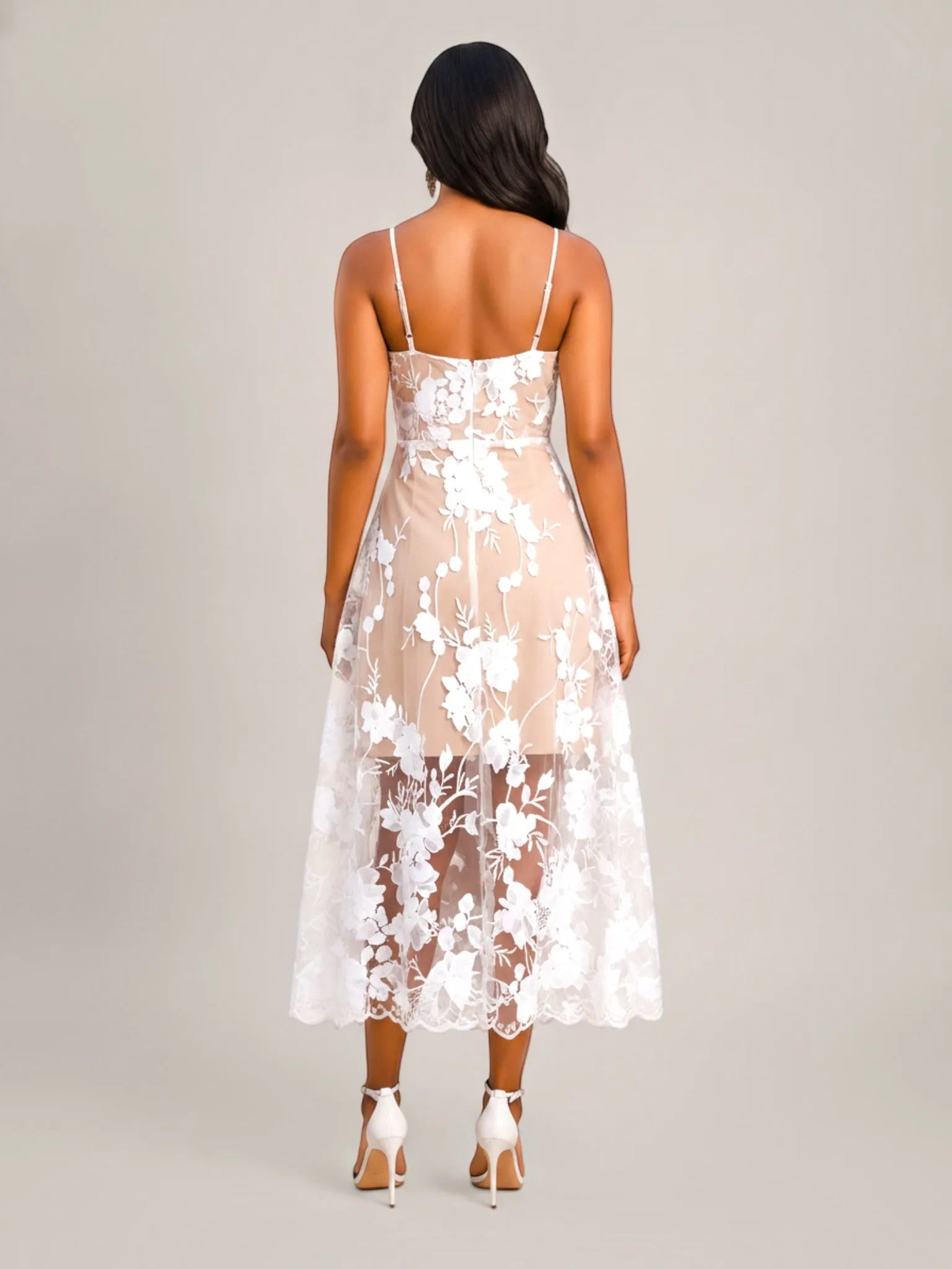Dress The Population Dress The Population Audrey Dress in Off White/Nude - Dress | Queen Anna House of Fashion Women's Luxury Fashion