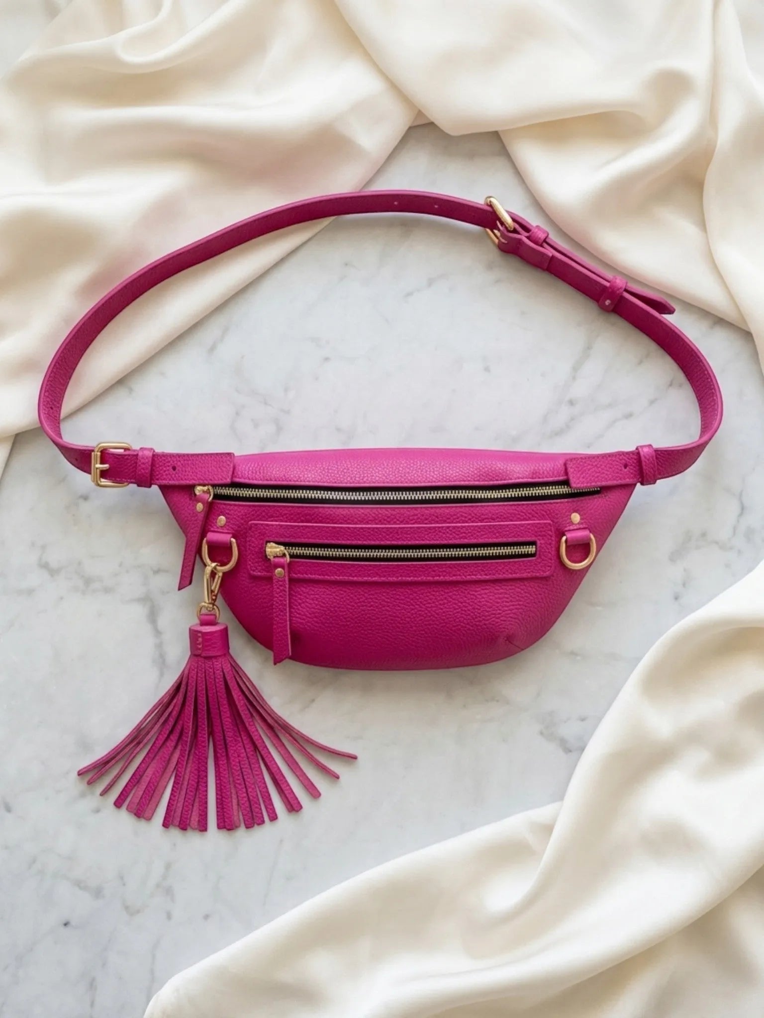 TAH Bags TAH Bags Nomad Fanny Pack in Fuchsia - Accessories | Queen Anna House of Fashion Women's Luxury Fashion