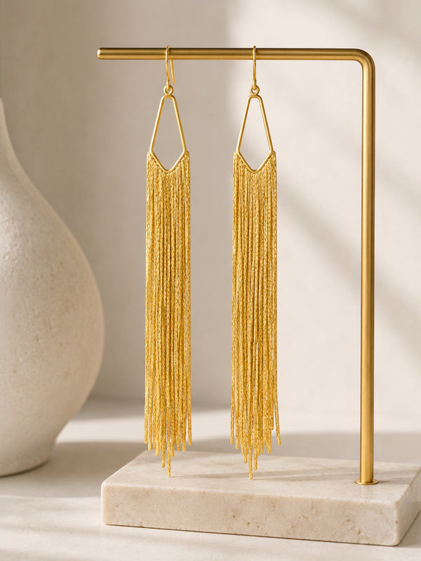 WILYMI Jewelry WILYMI Jewelry Fringe Earrings in Gold - Jewelry | Queen Anna House of Fashion Women's Luxury Fashion