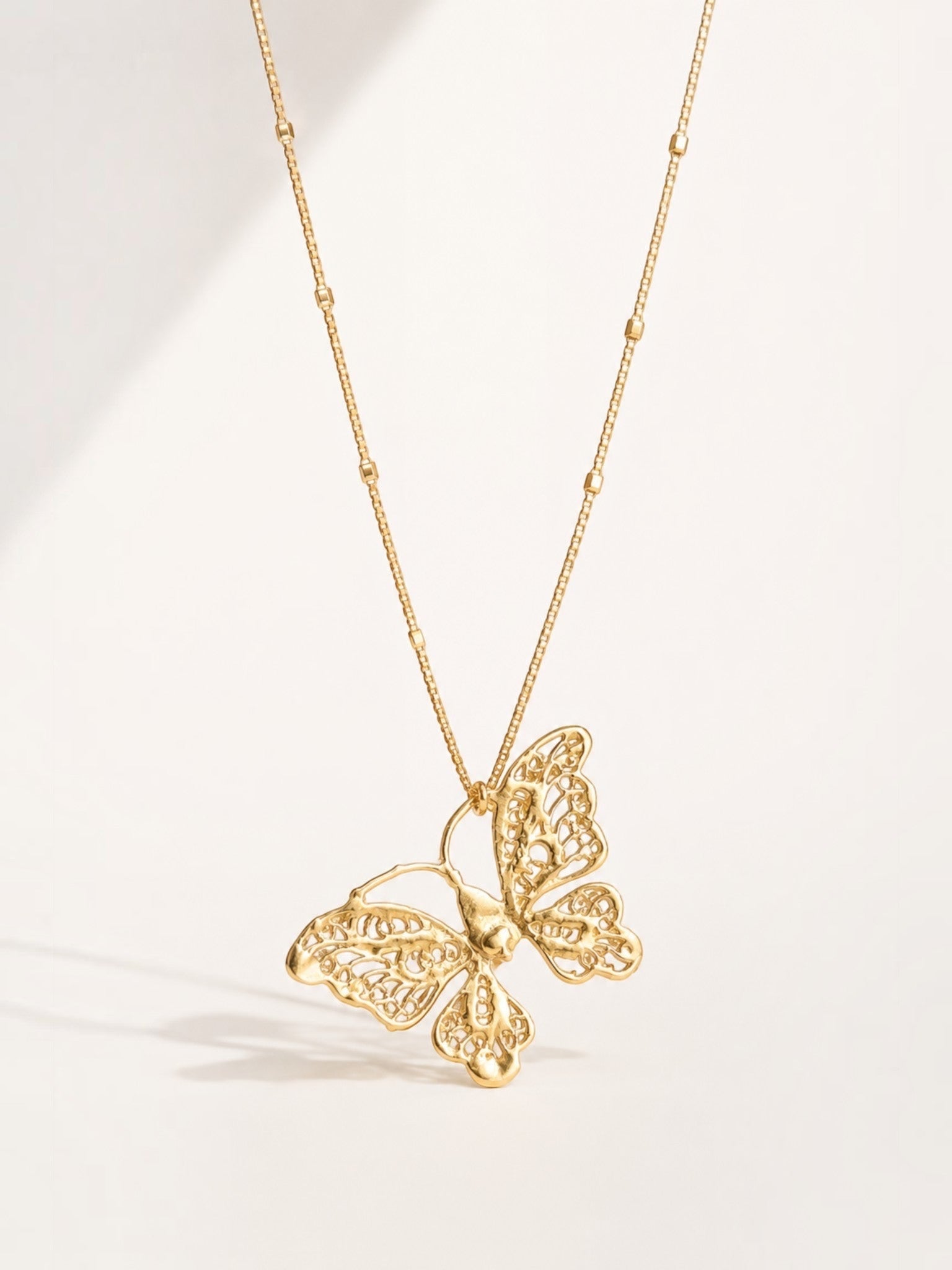 WILYMI Jewelry WILYMI Jewelry Co LIMITLESS Lace Butterfly Sparkling Necklace in Gold - Jewelry | Queen Anna House of Fashion Women's Luxury Fashion