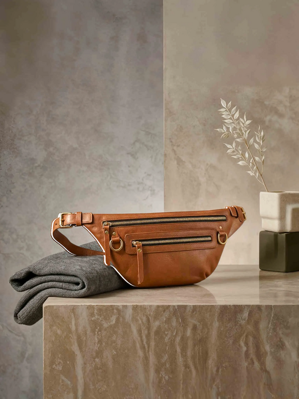 TAH Bags TAH Bags Commuter Fanny Pack in Whiskey - Accessories | Queen Anna House of Fashion Women's Luxury Fashion