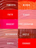 Queen Anna House of Fashion Bossy Cosmetics Luxe Lipstick swatches in various pigmented, creamy shades.