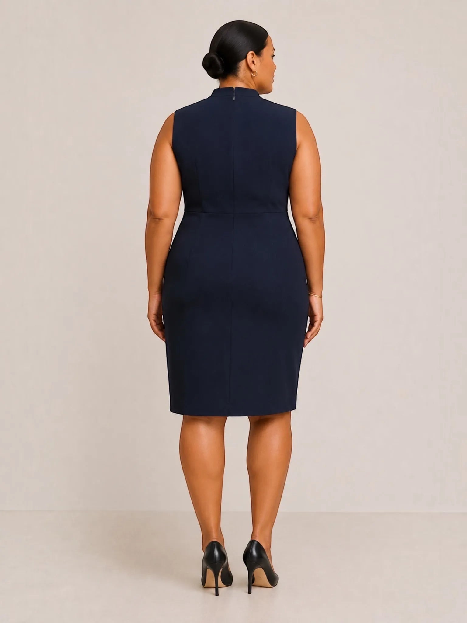 M.M.LaFleur M.M.LaFleur Aditi Sleeveless Sheath Dress in Midnight Blue - Dress | Queen Anna House of Fashion Women's Luxury Fashion