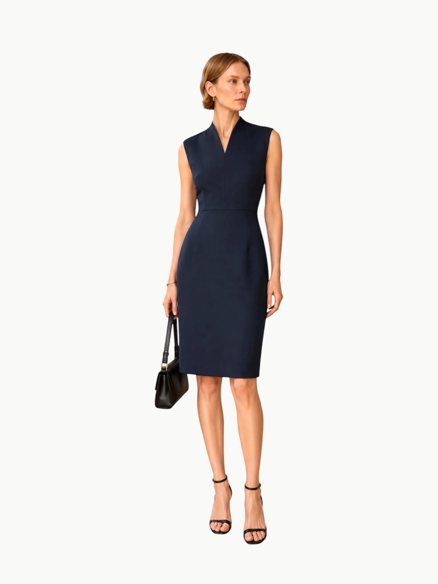 M.M.LaFleur M.M.LaFleur Aditi Sleeveless Sheath Dress in Midnight Blue - Dress | Queen Anna House of Fashion Women's Luxury Fashion