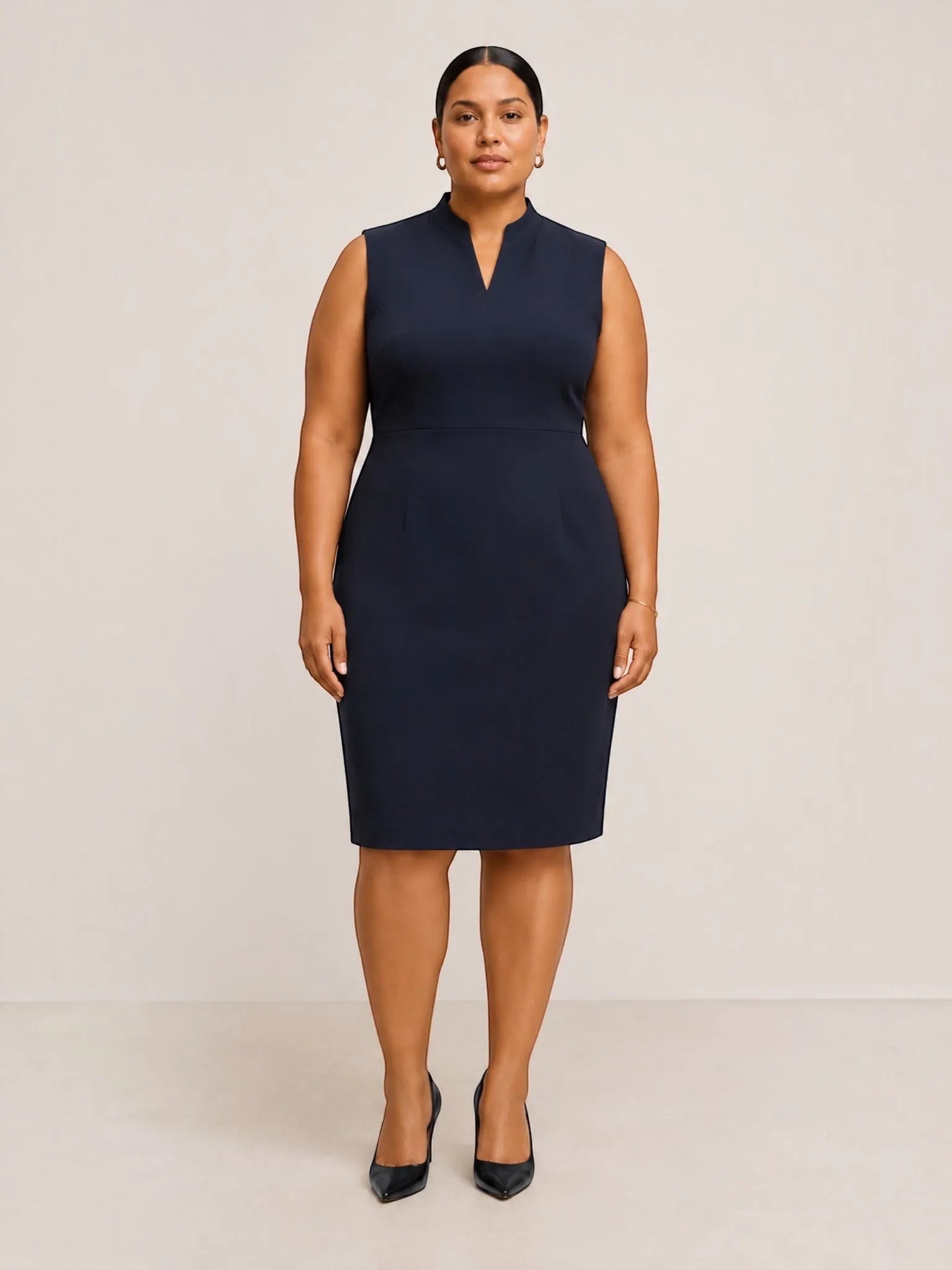 M.M.LaFleur M.M.LaFleur Aditi Sleeveless Sheath Dress in Midnight Blue - Dress | Queen Anna House of Fashion Women's Luxury Fashion