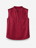 Queen Anna House of Fashion Lunya washable silk sleeveless tank top in a rich calliope wine red color
