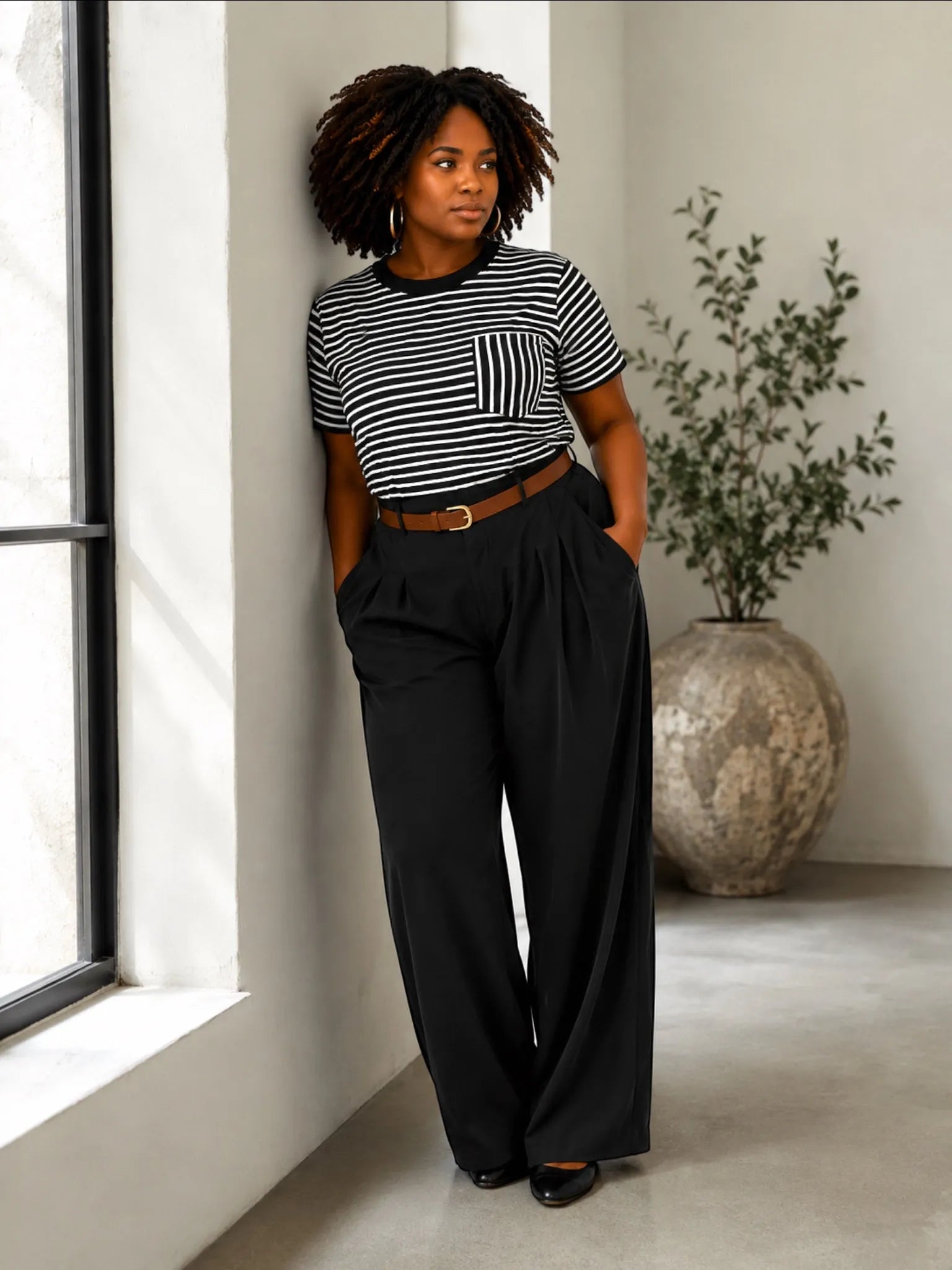 Universal Standard Universal Standard Breton Stripe Garcon Tee in 0-2 (4XS) - Top | Queen Anna House of Fashion Women's Luxury Fashion
