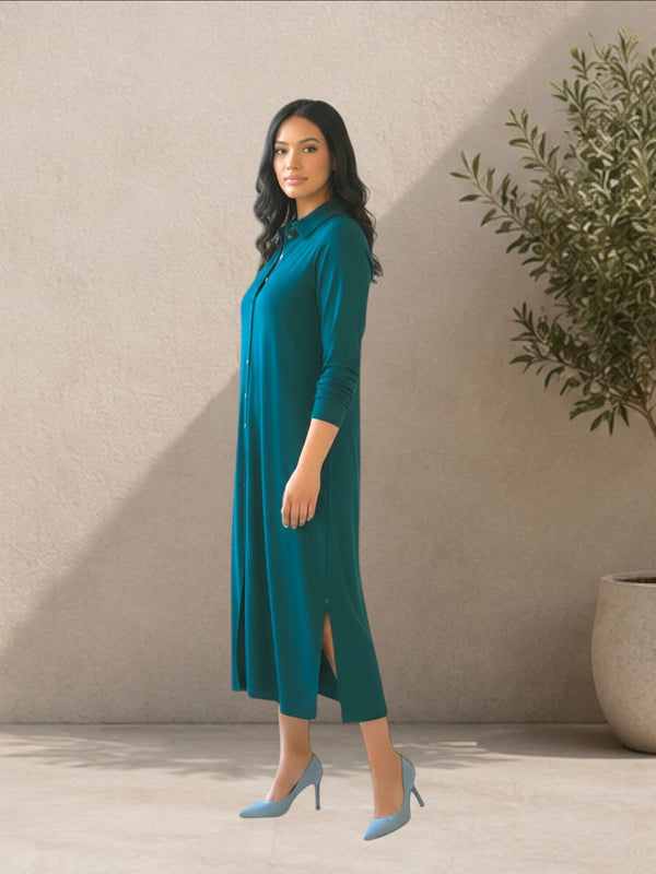 Universal Standard Universal Standard Sally Liquid Jersey Shirt Dress in 10-12 (XS) - Dress | Queen Anna House of Fashion Women's Luxury Fashion