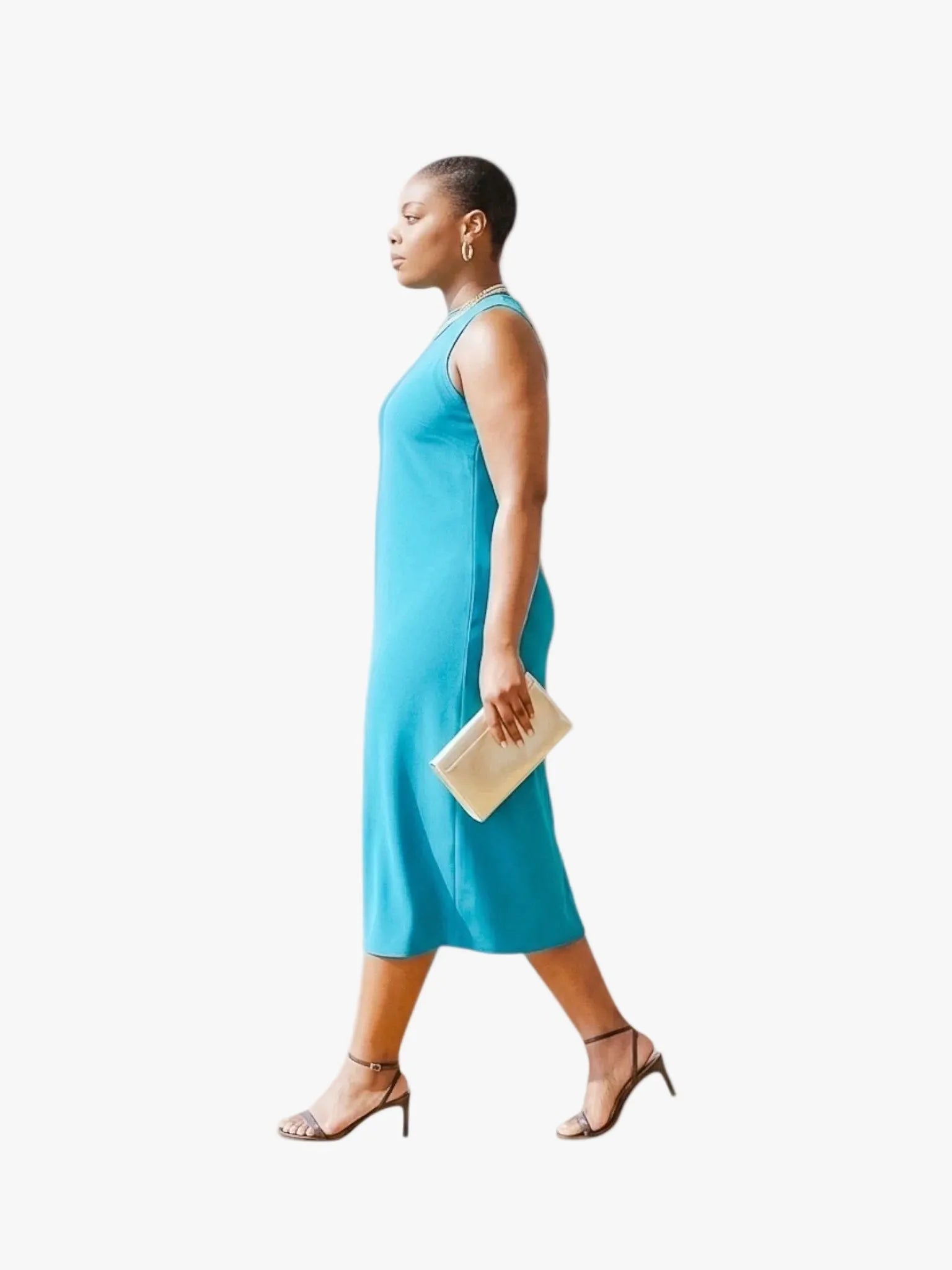 Universal Standard Universal Standard Cai High Neck Tank Dress in Teal - Dress | Queen Anna House of Fashion Women's Luxury Fashion