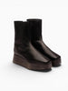 UTILITARIAN UTILITARIAN Nous Wooden Platform Boot in Black - Shoes | Queen Anna House of Fashion Women's Luxury Fashion