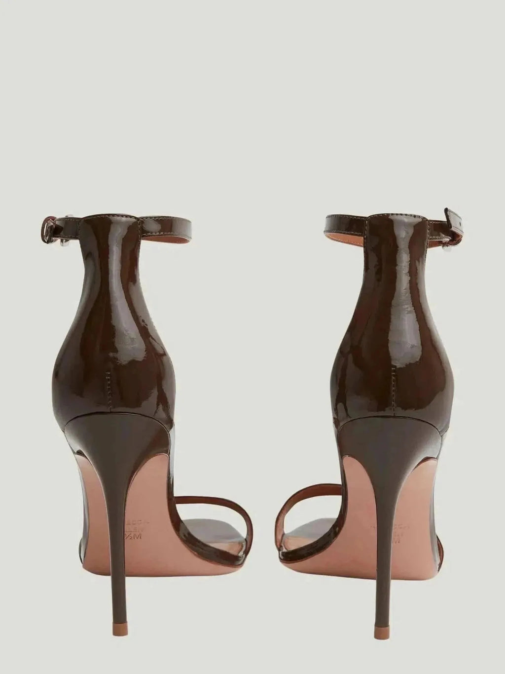Rebecca Allen REBECCA ALLEN Two Strap Heeled Sandal in Nude I - Dark Brown - Shoes | Queen Anna House of Fashion Women's Luxury Fashion