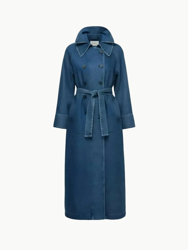 LAUDE the Label Marin Washed Denim Trench Coat