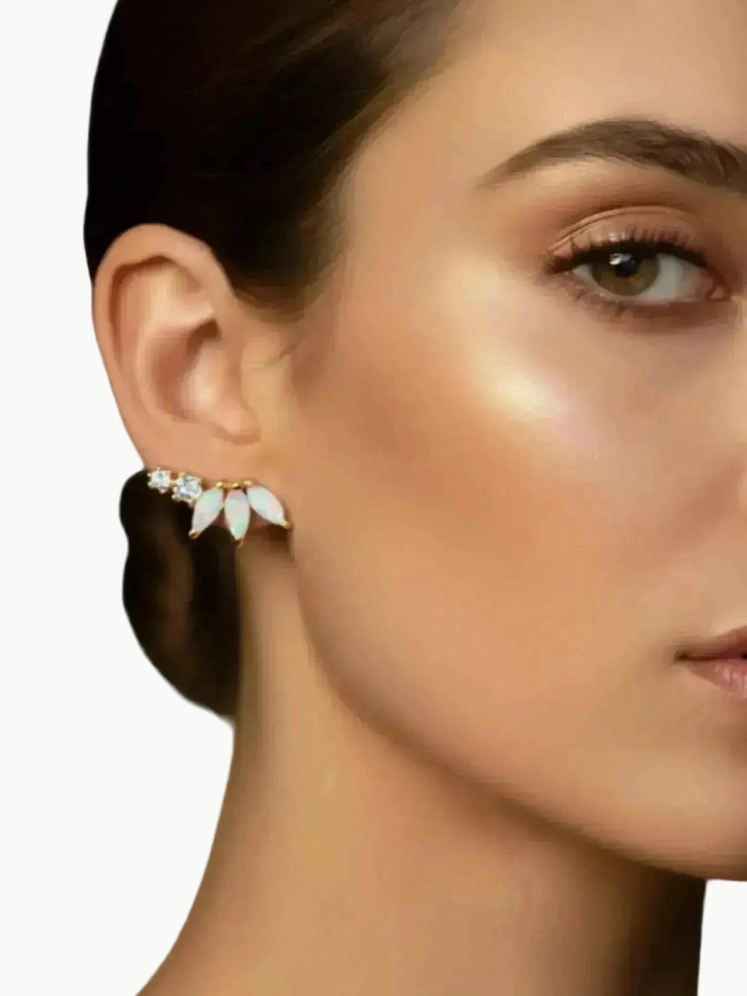 La Kaiser Opal Diamond Twinkling Lotus Studs