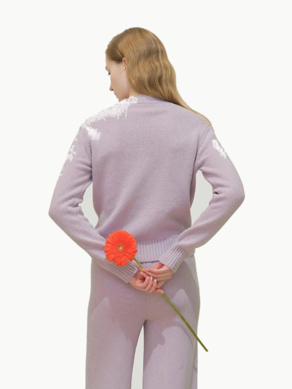 Lemme Lavender Cashmere Crewneck Sweater