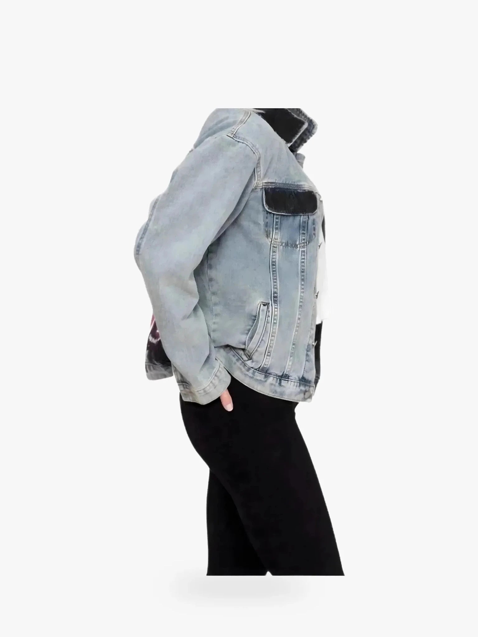 Wren + Glory '4EVA LOVED' Hand Painted Denim Jacket