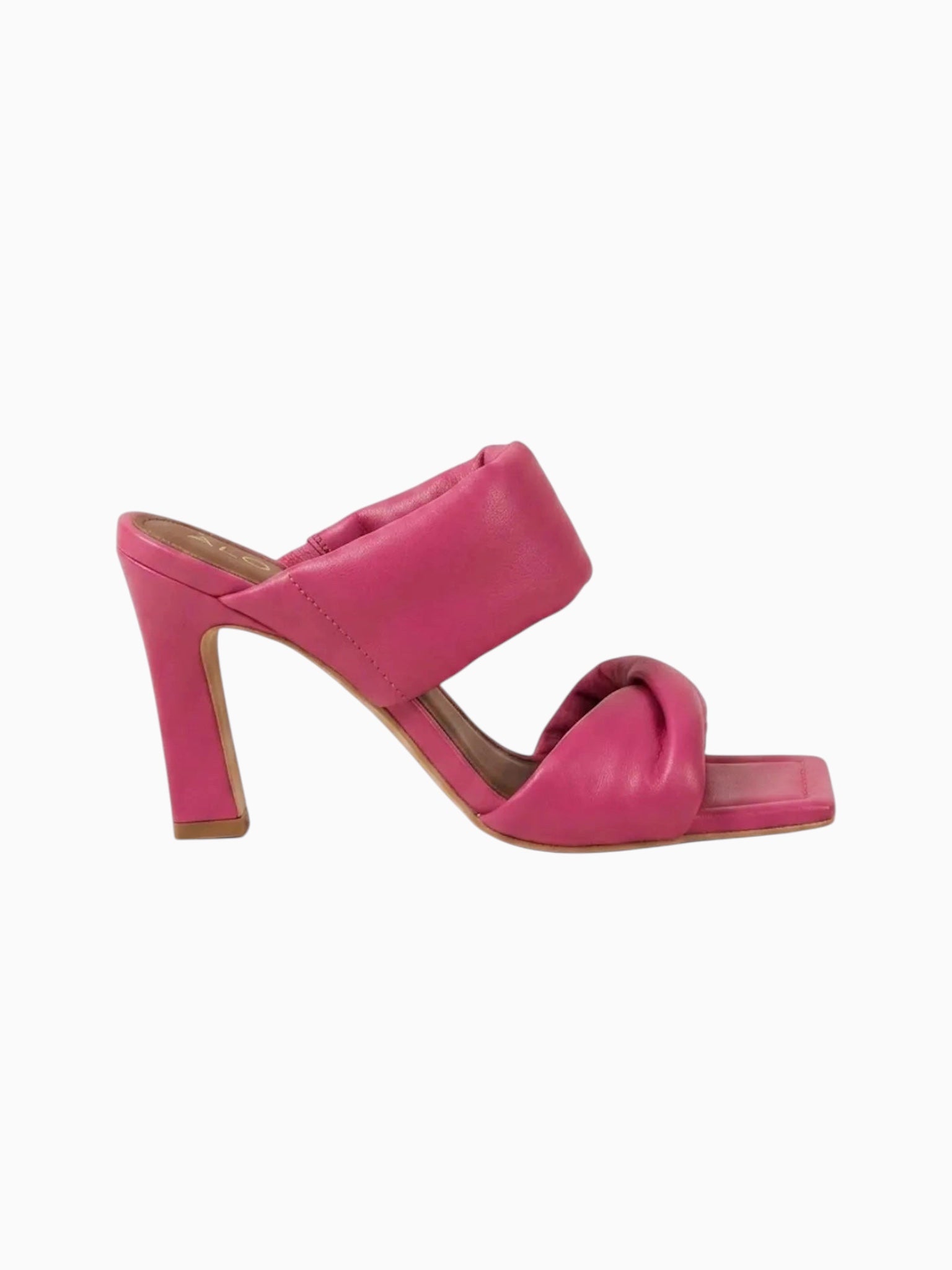 Alohas Twist Strap Magenta Leather Sandals detail view 2 | Queen Anna House of Fashion
