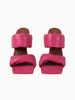 Alohas Twist Strap Magenta Leather Sandals detail view 4 | Queen Anna House of Fashion