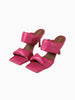 Alohas Twist Strap Magenta Leather Sandals detail view 5 | Queen Anna House of Fashion