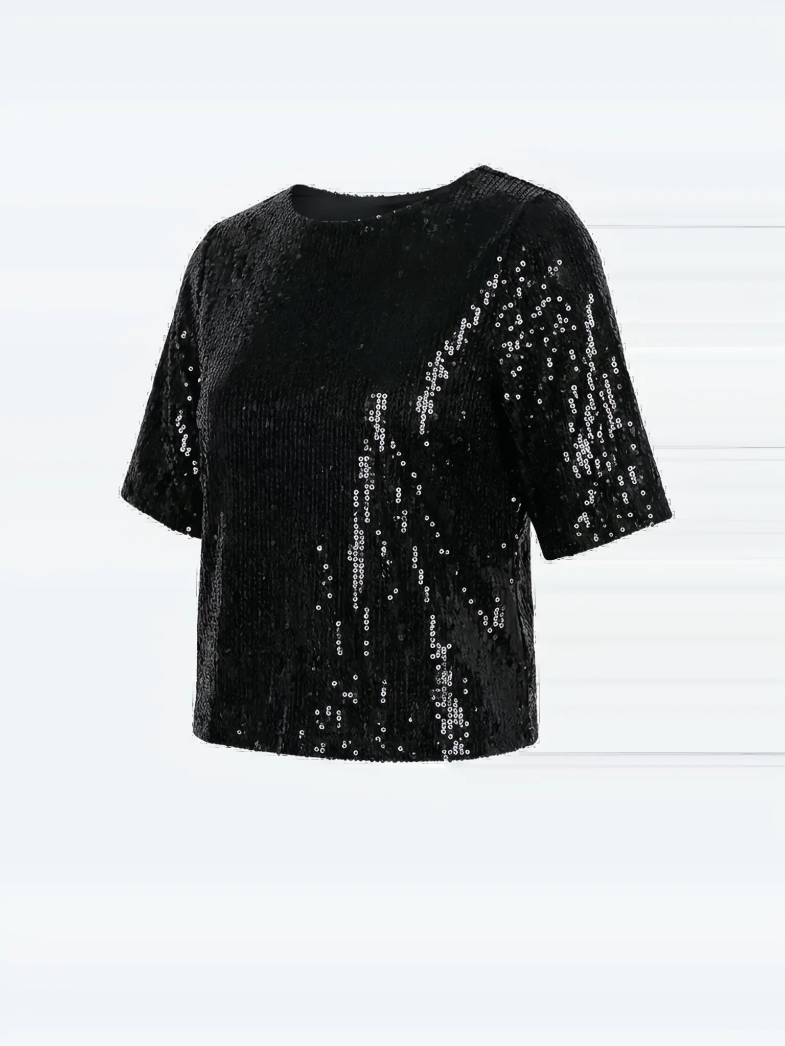Ripley Rader Ripley Rader Sequin Short Sleeve Top in S - Top | Queen Anna House of Fashion Women's Luxury Fashion