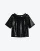Ripley Rader Ripley Rader Sequin Short Sleeve Top in S - Top | Queen Anna House of Fashion Women's Luxury Fashion