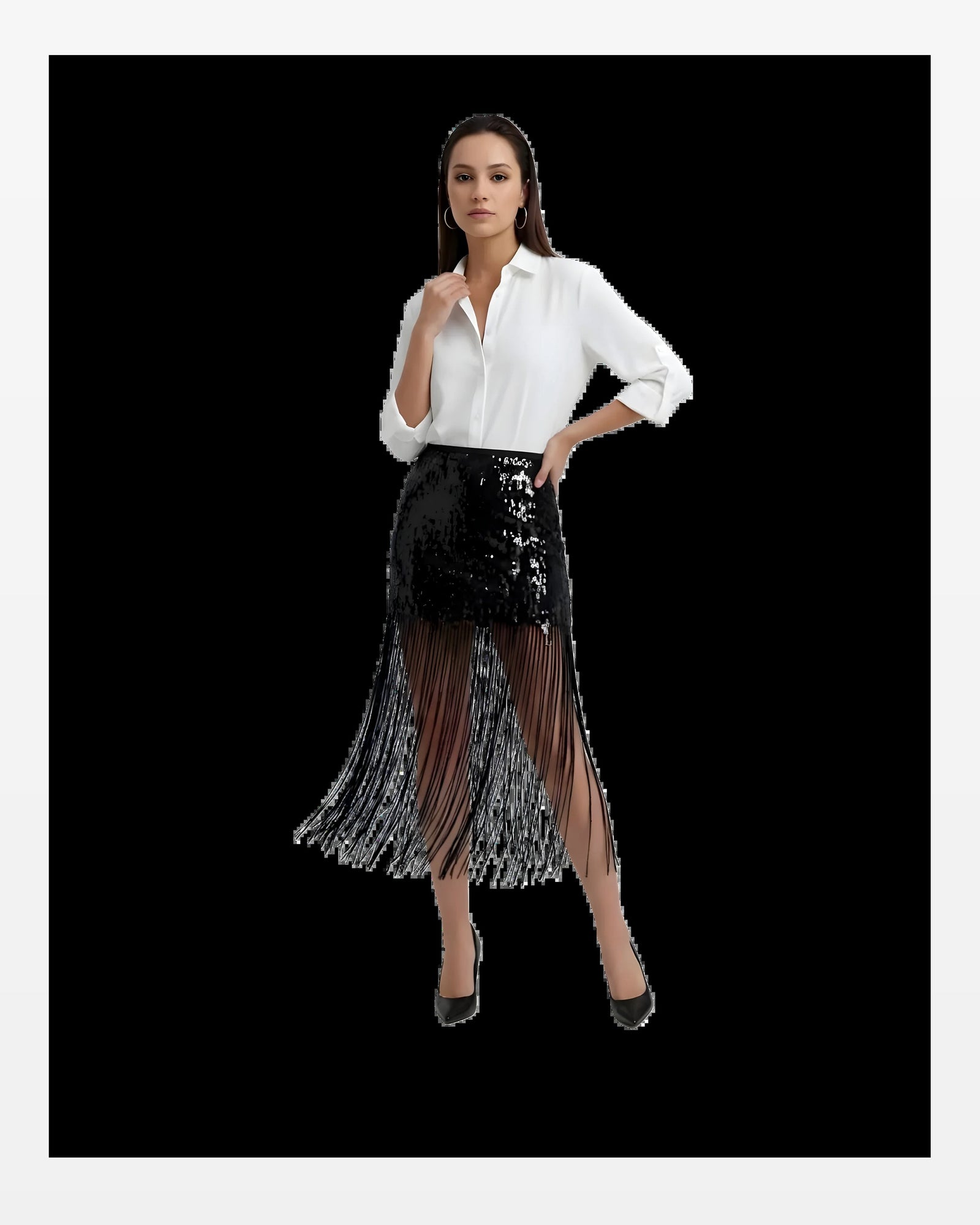 Chloe Kristyn Alexandra Sequin Skirt - Queen Anna House of Fashion