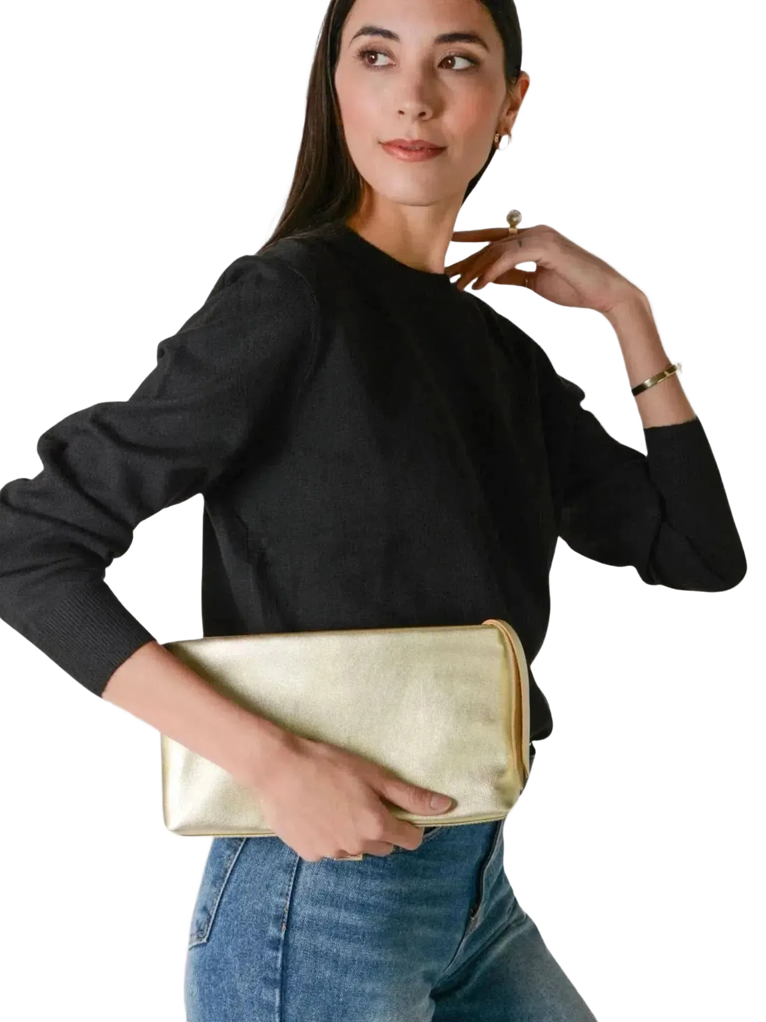 TAH Bags TAH Bags Minimalist Clutch Bag in Black - Bags | Queen Anna House of Fashion Women's Luxury Fashion