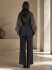 Touché Privé Touché Privé Sheer Organza Jacket in Black - Outerwear | Queen Anna House of Fashion Women's Luxury Fashion