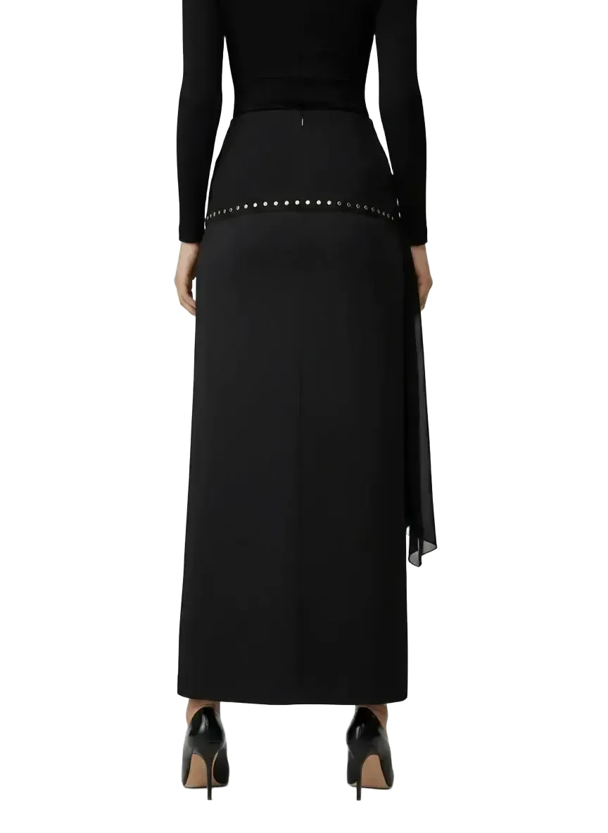 Touché Privé Touché Privé Gold Studded Maxi Skirt in S - Bottom | Queen Anna House of Fashion Women's Luxury Fashion