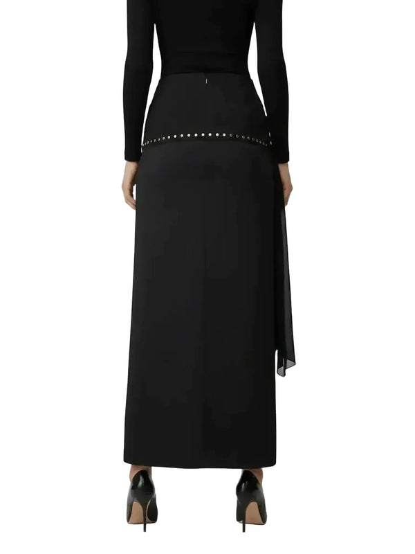 Touché Privé Touché Privé Gold Studded Maxi Skirt in S - Bottom | Queen Anna House of Fashion Women's Luxury Fashion