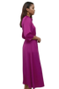 Touché Privé Touché Privé Satin Cowl Neck Dress in Fuchsia Pink - Dress | Queen Anna House of Fashion Women's Luxury Fashion